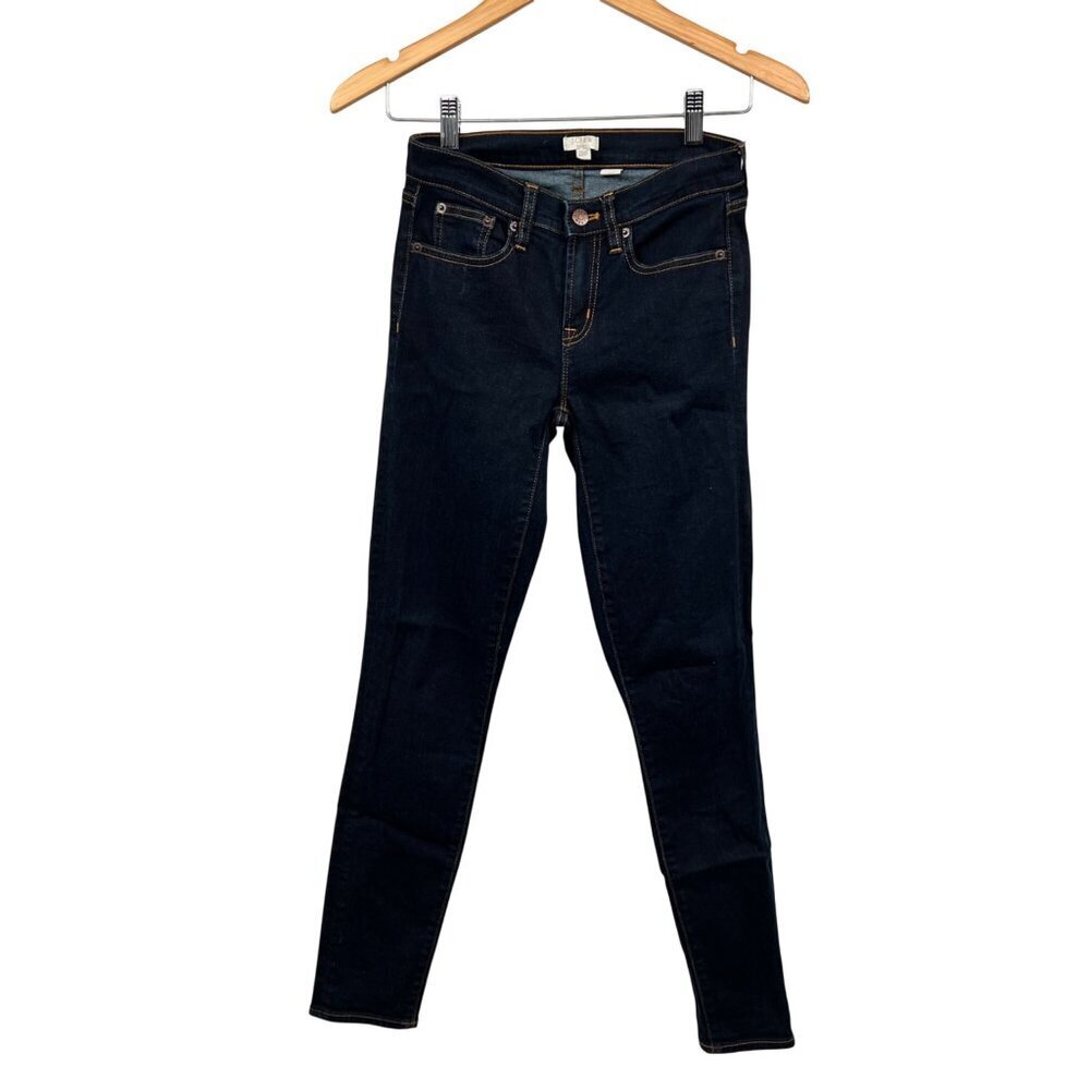 J.Crew Womens Skinny Jeans Dark Wash Low Rise Size 24 Waist